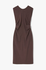 Neve Ruched Dress | Espresso Brown