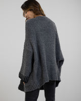 LIMITED RESTOCK | Haylie Open Cardigan | Charcoal | Alpaca Wool