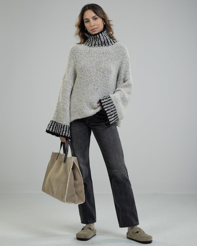 NEW | Sloane Turtleneck | Oatmeal | Alpaca Blend