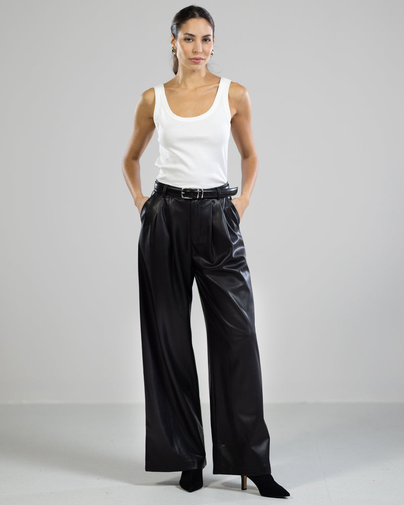 NEW | Sophia Faux Leather Trousers | Black