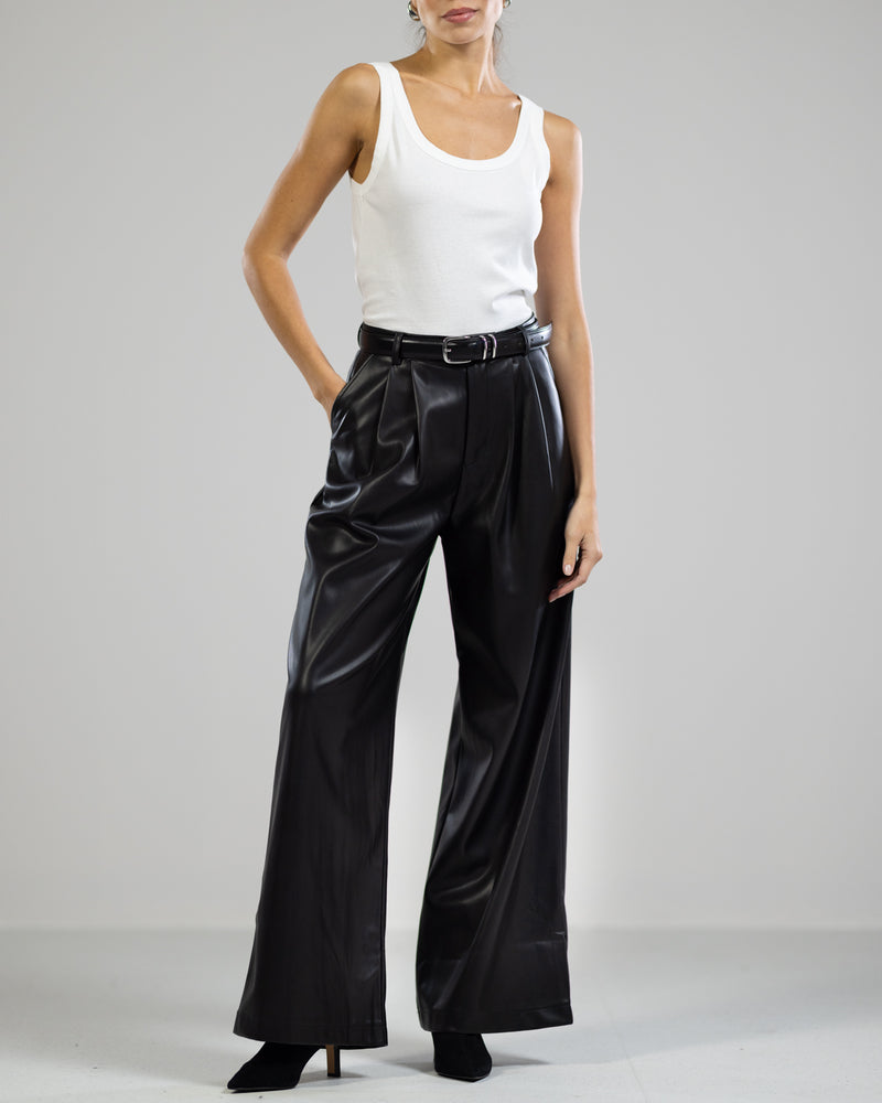 NEW | Sophia Faux Leather Trousers | Black