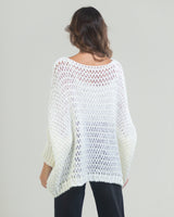 NEW | Crochet Sweater | White | Wool Blend