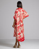 ALMOST GONE | Florence Silk Kaftan Dress | Red