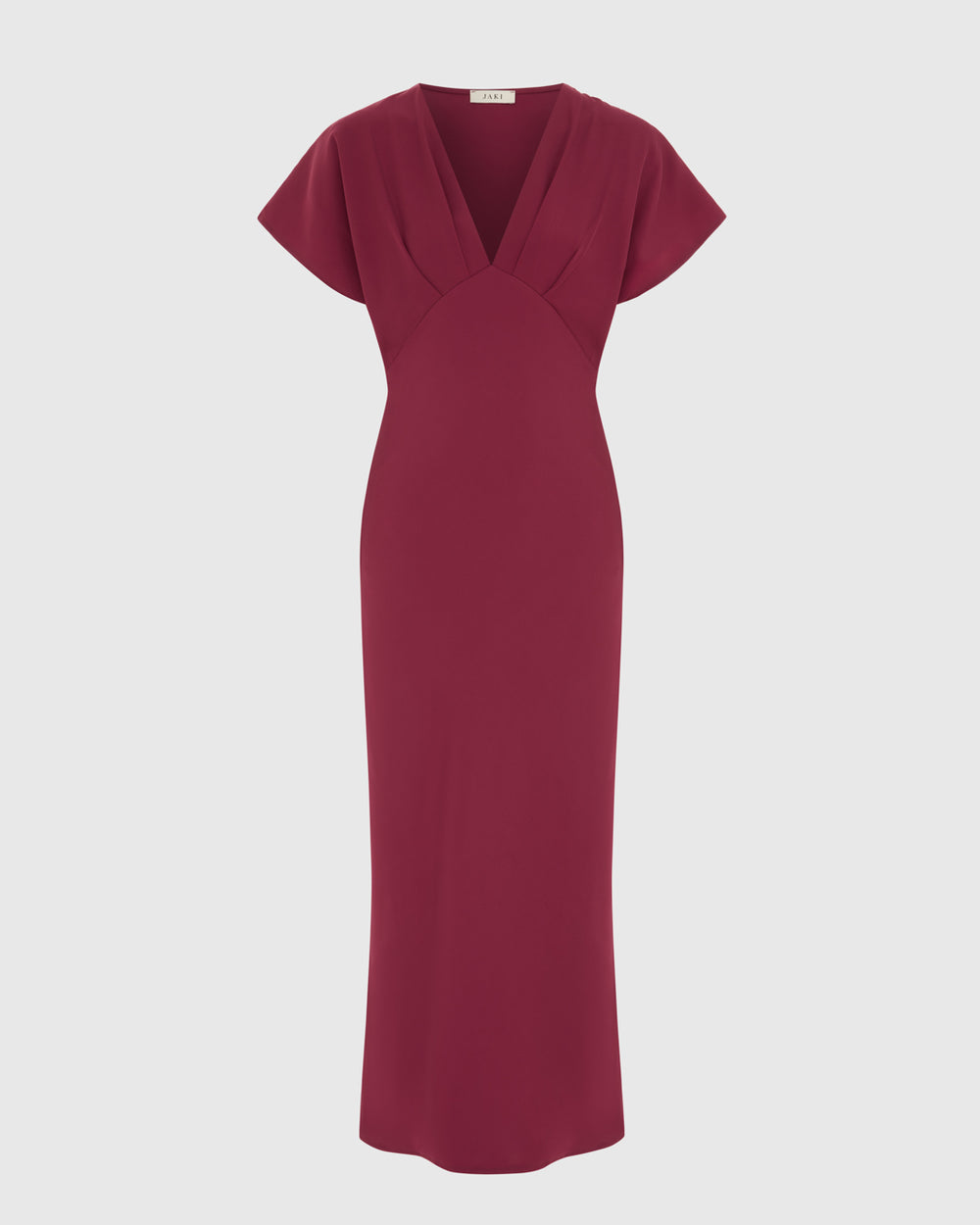 Juliette V Neck Dress | Burgundy  JAKI