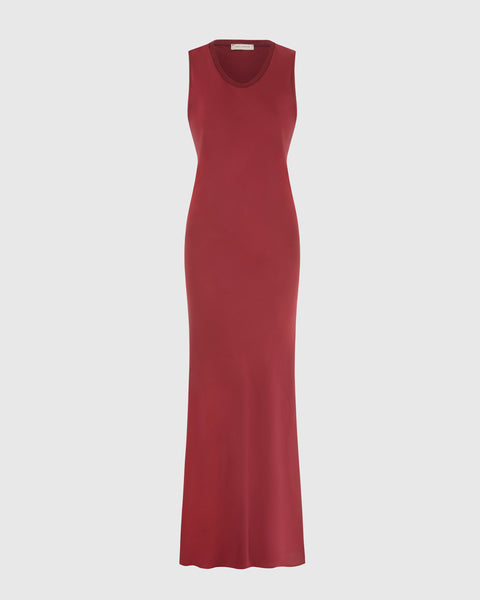 Sabrina Sleeveless Satin Maxi Dress