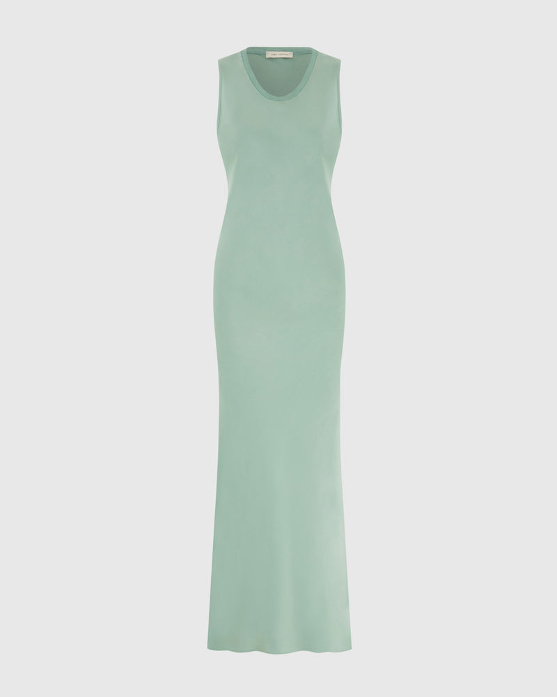 Sabrina Sleeveless Satin Dress | Mint JAKI Sabrina Sleeveless Satin Dress | Mint JAKI