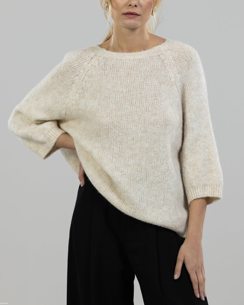 NEW | Relaxed Fit Sweater | Oatmeal | Wool Blend