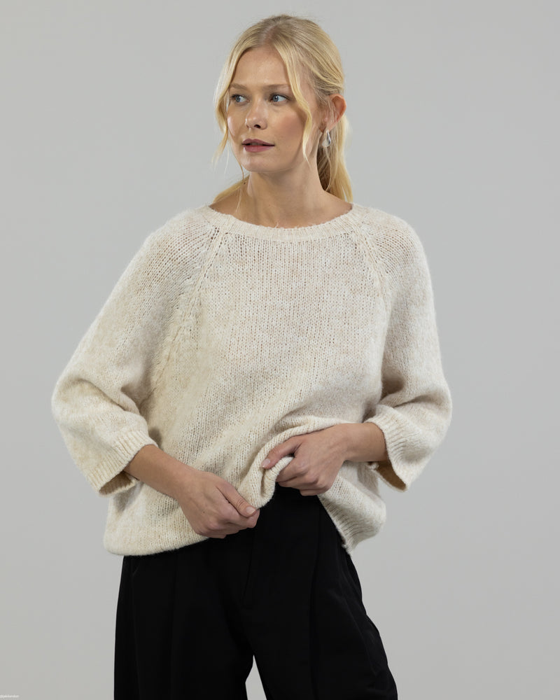 NEW | Relaxed Fit Sweater | Oatmeal | Wool Blend