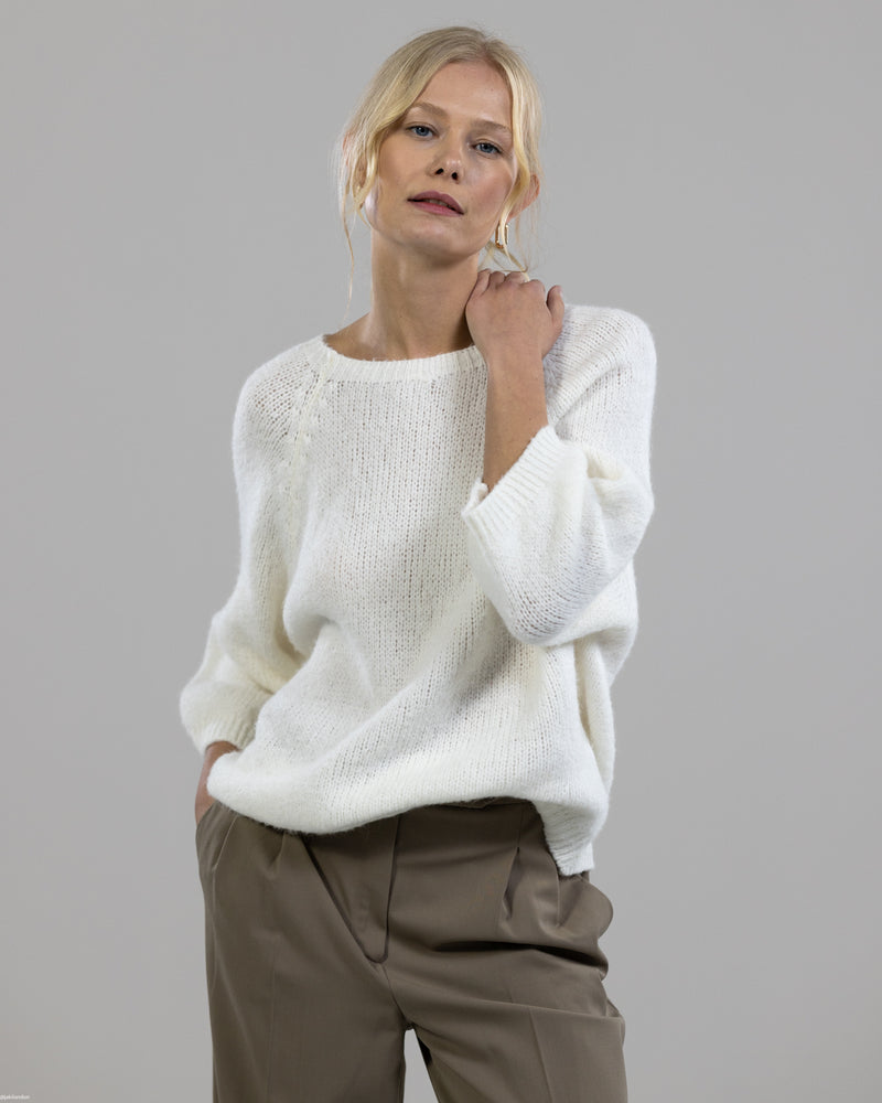 NEW | Relaxed Fit Sweater | Ivory | Wool Blend