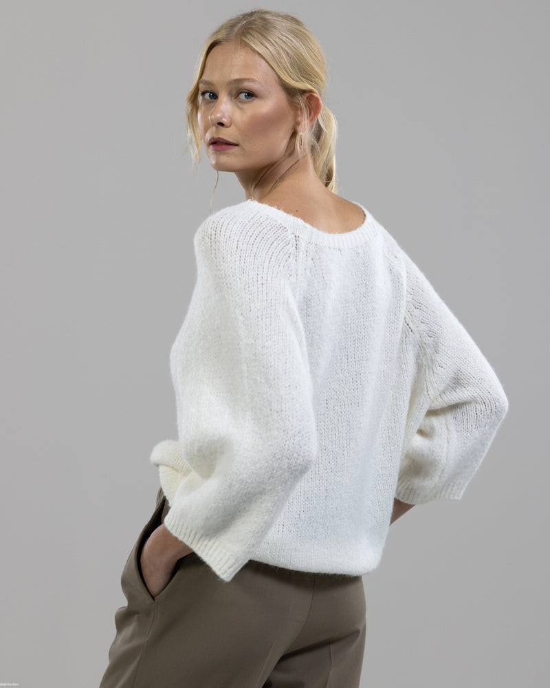 NEW | Relaxed Fit Sweater | Ivory | Wool Blend