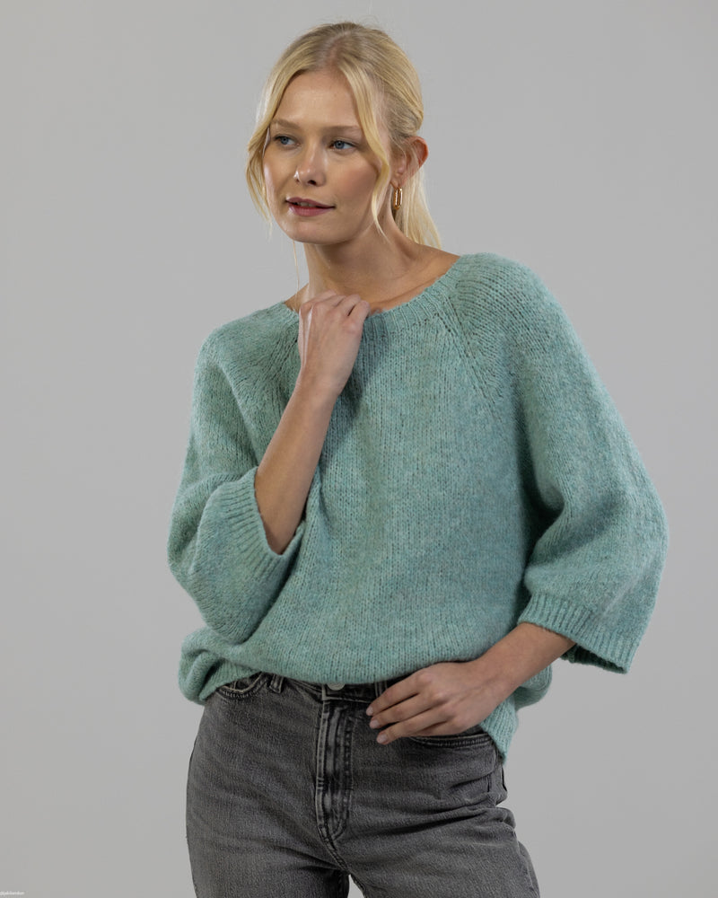 NEW | Relaxed Fit Sweater | Sea Green | Wool Blend