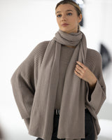 Ribbed Shawl | Mocha