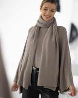 Ribbed Shawl | Mocha