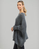 RESTOCKED | Crochet Sweater | Dark Grey | Wool Blend