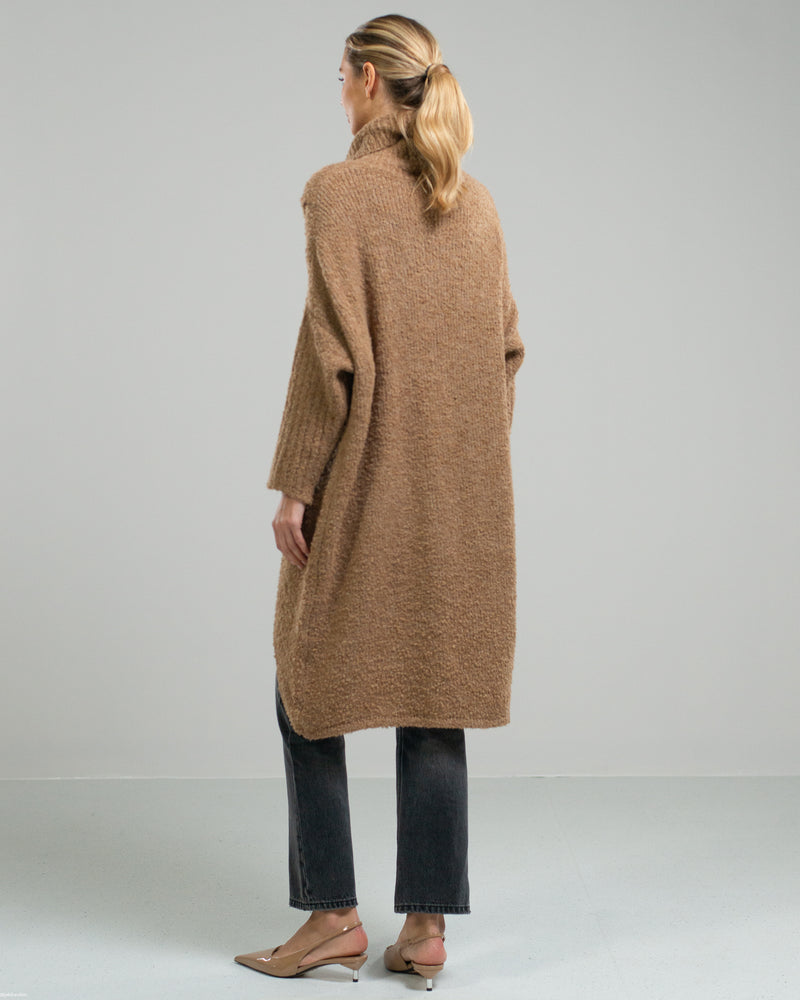 NEW | Roll Neck Crossover Sweater | Camel | Wool Blend