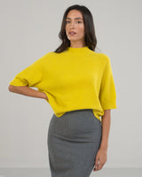 NEW | High Neck Raglan Sweater | Lime