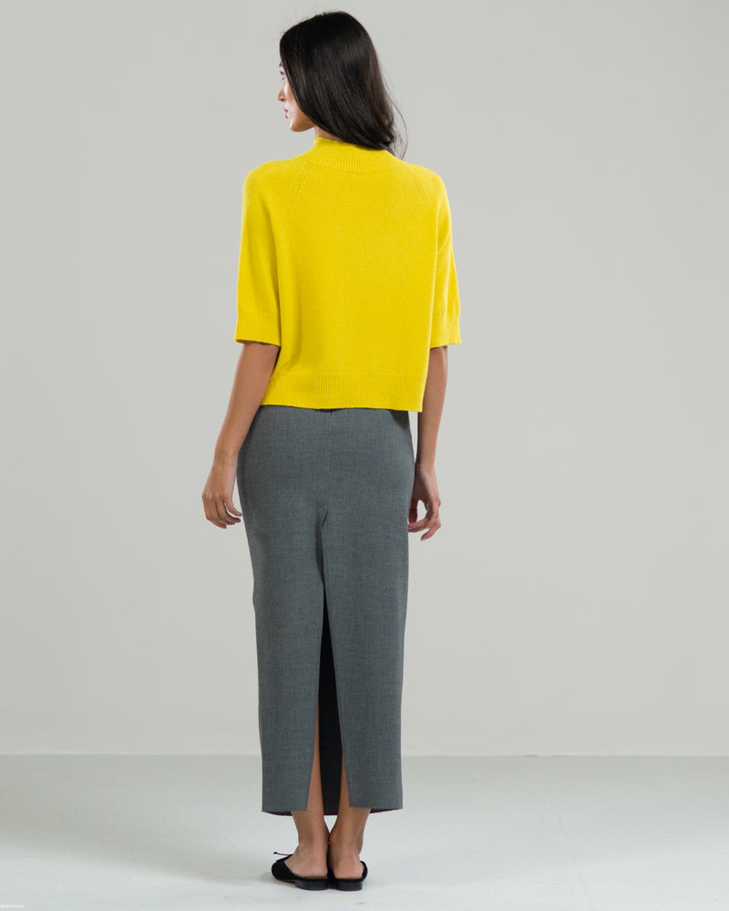 NEW | High Neck Raglan Sweater | Lime