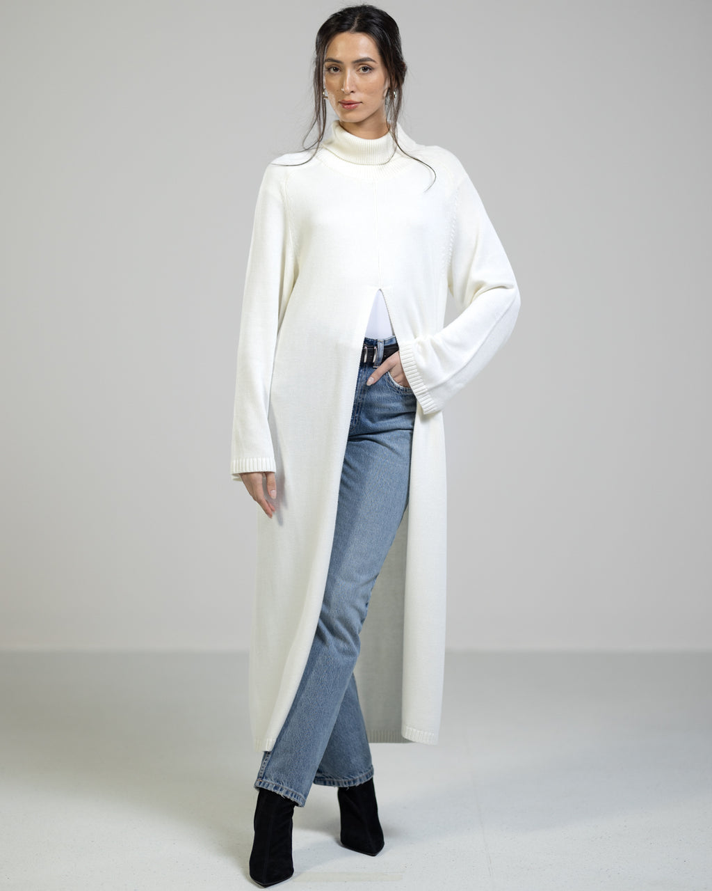 Eva Heavyweight Throw On | Ivory | Cashmere Blend – JAKI