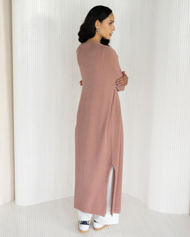 NEW | Longline Cardigan | Vintage Rose