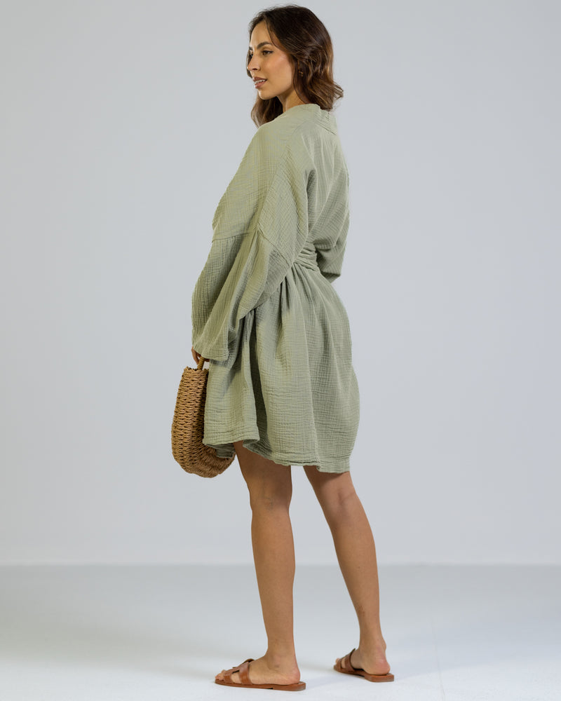 NEW | Kim Cover Up | Sage | 100% Cotton