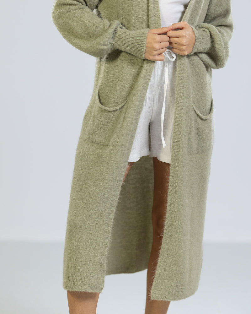 NEW | Yasmin Open Cardigan | Sage | Alpaca Blend