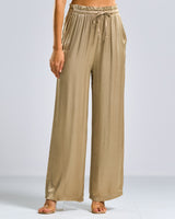 NEW | Caitlin Satin Trousers | Sand