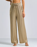 NEW | Caitlin Satin Trousers | Sand