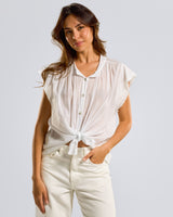 NEW | Jane Tie Up Shirt | White