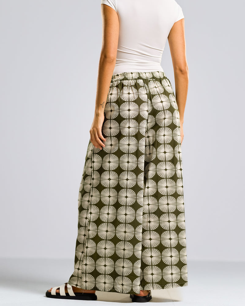 NEW | Valerie Printed Trousers | Khaki