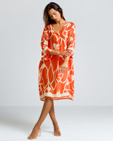 Jasmine Throw On Satin Dress | Orange