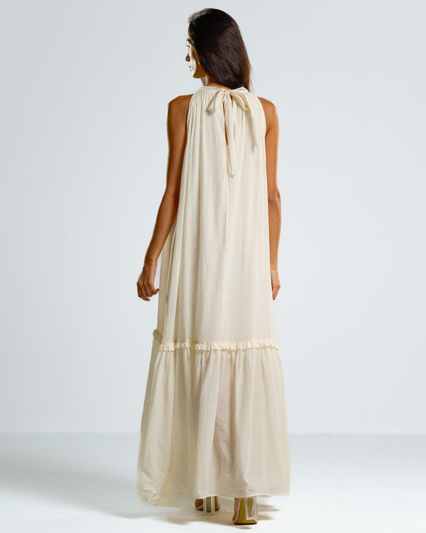 NEW | Maisie Halterneck Dress | Ivory | 100% Cotton