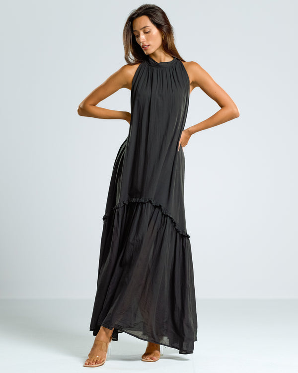 NEW | Maisie Halterneck Dress | Black | 100% Cotton