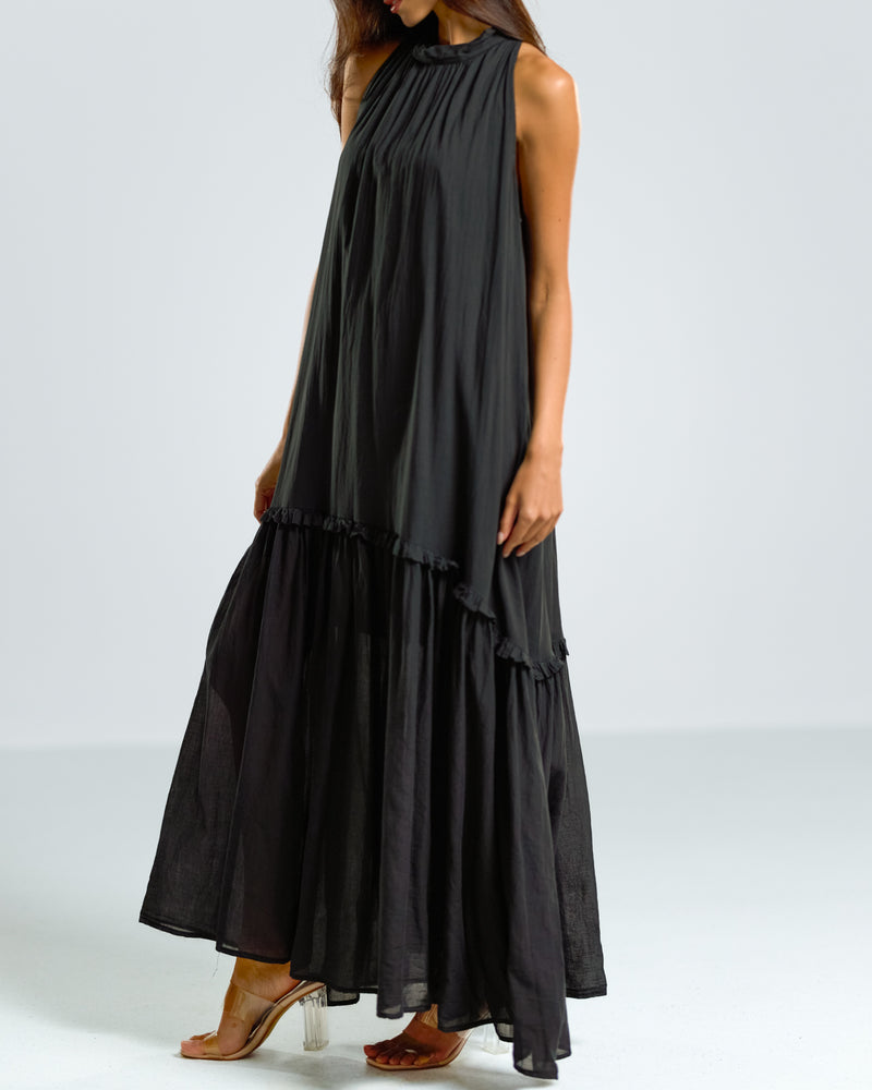 NEW | Maisie Halterneck Dress | Black | 100% Cotton