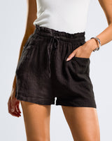 NEW | Kiera Linen Shorts | Black