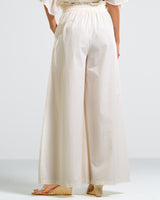 NEW | Gemma Wide Leg Trousers | Buttermilk | 100% Cotton