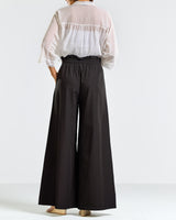 NEW | Gemma Wide Leg Trousers | Black | 100% Cotton