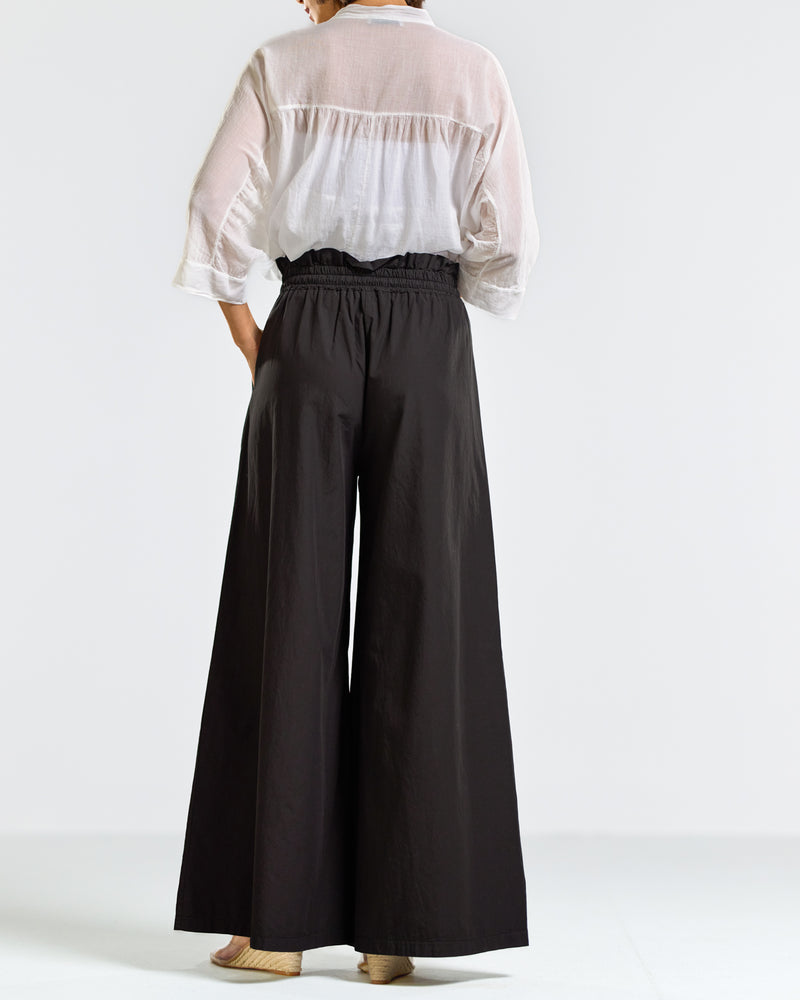 NEW | Gemma Wide Leg Trousers | Black | 100% Cotton