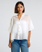 NEW | Gemma Frill Blouse | Ivory | 100% Cotton