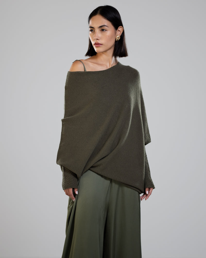 Asymmetric Draped | Khaki