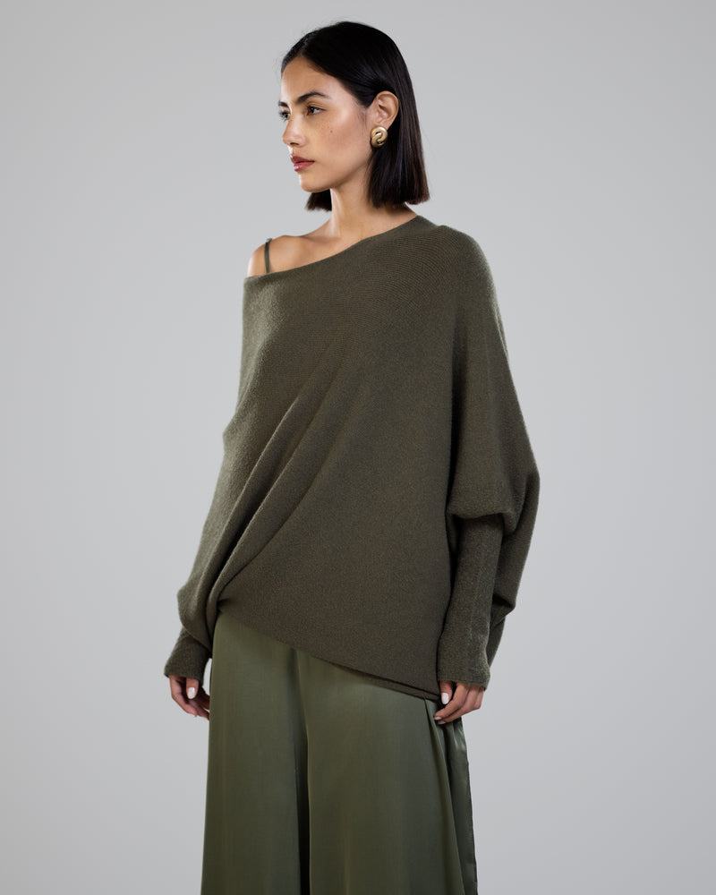 Asymmetric Draped | Khaki