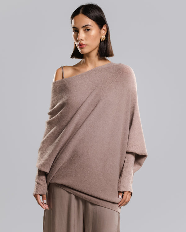 Asymmetric Draped | Mocha