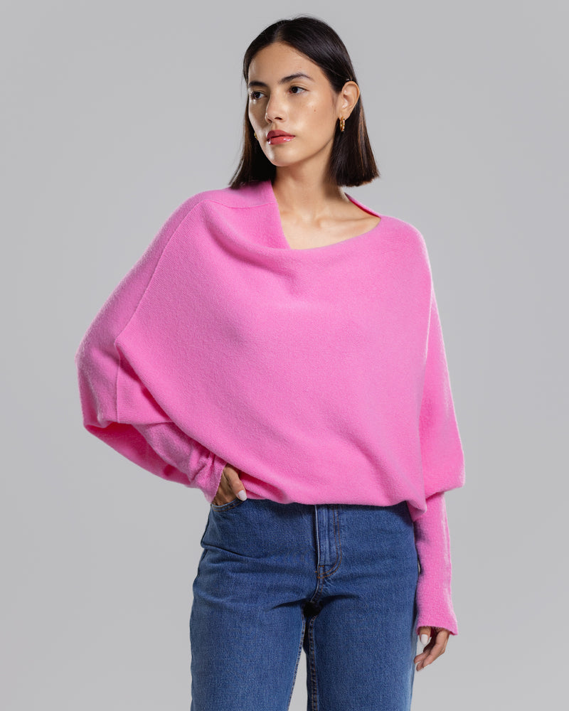 Asymmetric Draped | Posh Pink