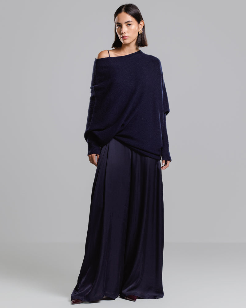 PRE-ORDER | Asymmetric Draped | Navy