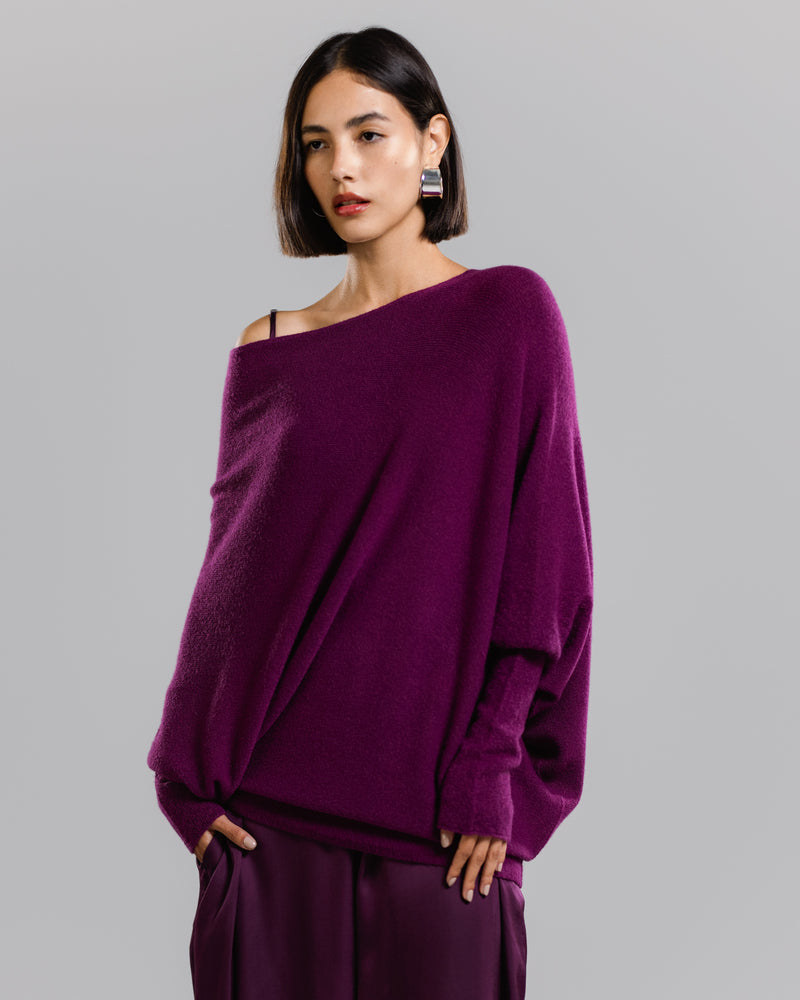 Asymmetric Draped | Violet