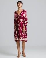 Jasmine Throw On Satin Dress | Burgundy