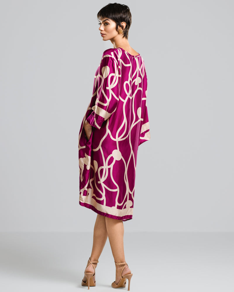 Jasmine Throw On Satin Dress | Violet