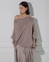 Asymmetric Draped | Mocha