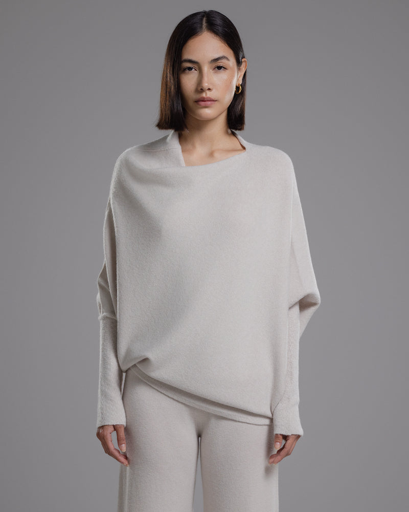 Asymmetric Draped | Oatmeal