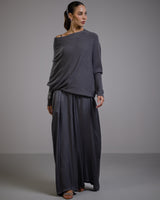 Asymmetric Draped | Charcoal