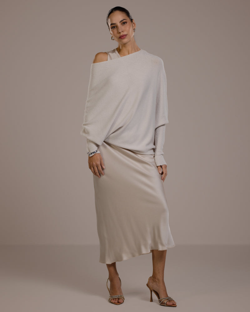 Asymmetric Draped | Oatmeal